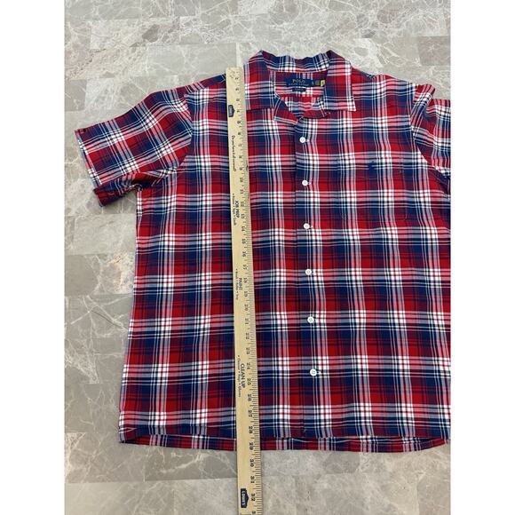 Polo Ralph Lauren Men's Camp Shirt Classic Fit Size XL Red Plaid Oxford - Picture 7 of 10